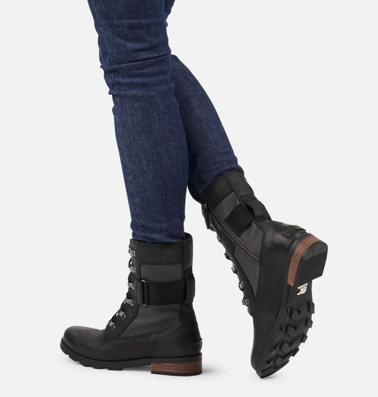 Womens Rain Boots Black - Sorel Emelie™ Conquest Low - 175602-ETB